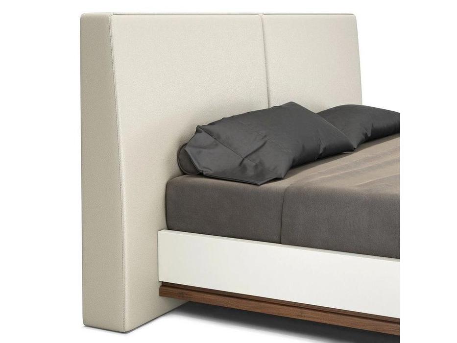кровать двуспальная Mod Interiors Calpe 160х200 (светло-серый/орех)
