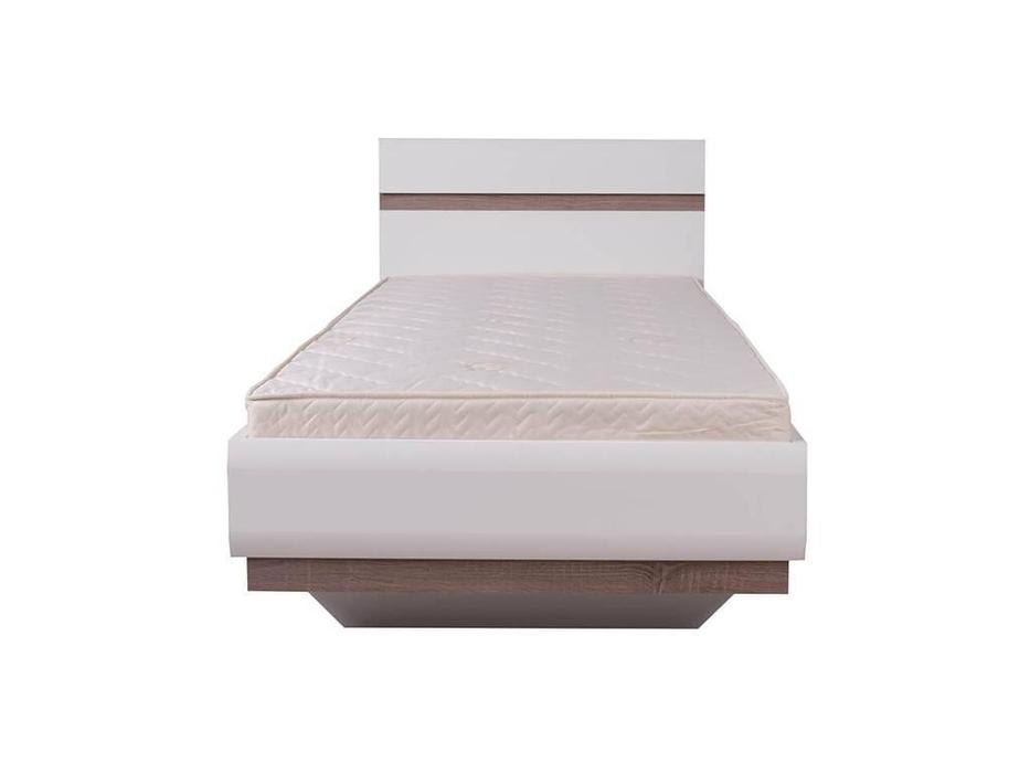 кровать односпальная Anrex Linate 90х200 (белый, сонома)
