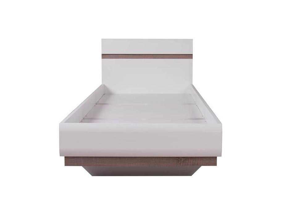 кровать односпальная Anrex Linate 90х200 (белый, сонома)