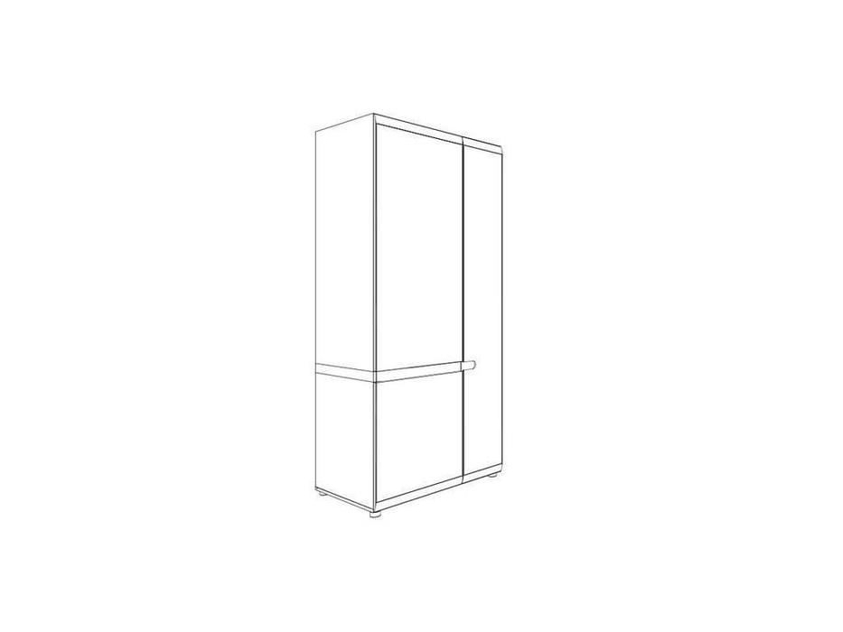 шкаф 2 дверный Anrex Linate  (белый, сонома)