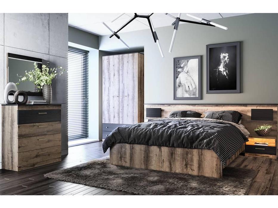 спальня современный стиль Anrex Jagger комната (дуб,черный)
