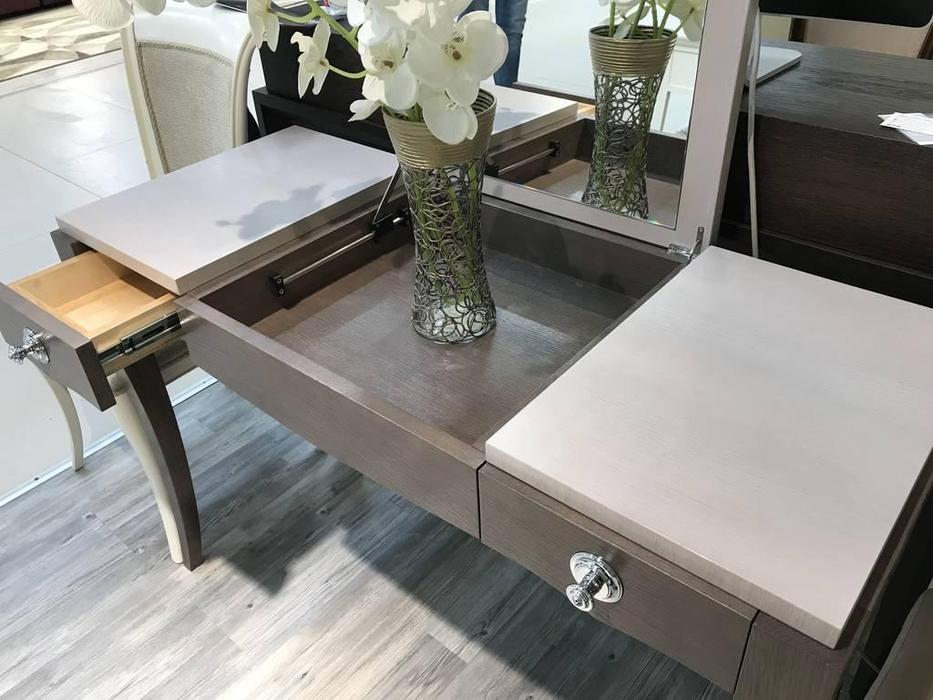 стол туалетный RFS Монте-Карло с зеркалом (дуб медовый, серо коричневый)