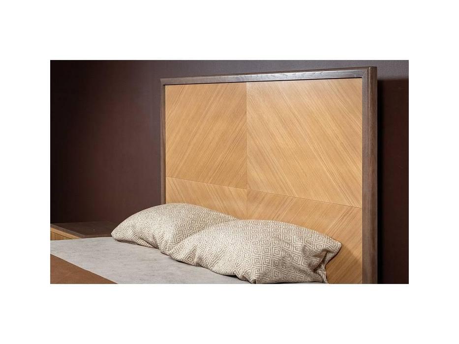 кровать двуспальная RFS Монте-Карло 160х200 (дуб медовый, серо коричневый)