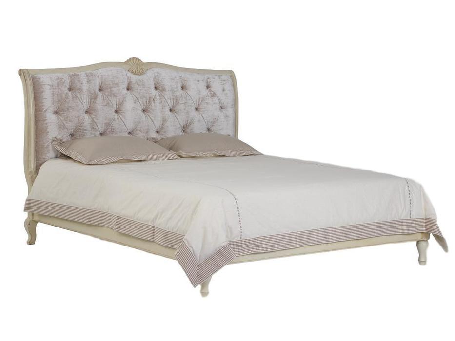 кровать двуспальная CUF Limited White Rose 180х200  А63 (айвори патина)