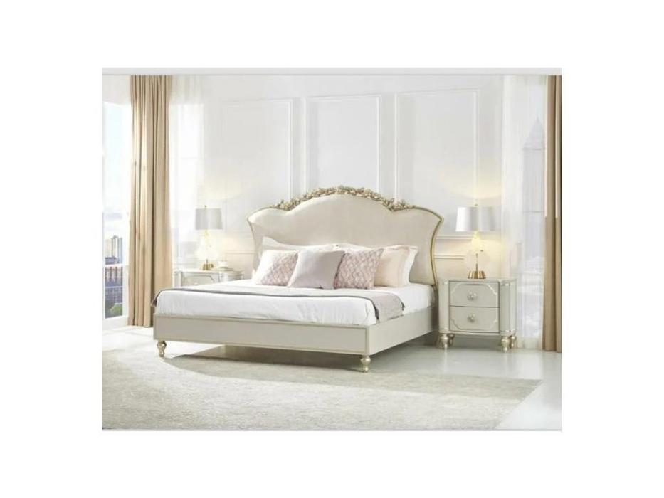 кровать двуспальная FurnitureCo Paola 180х200 (крем)