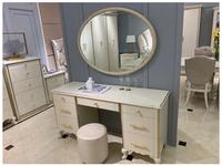 стол туалетный FurnitureCo Liberty  зеркалом (крем)