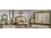спальня барокко FurnitureCo Мона Лиза  (беж/золото)