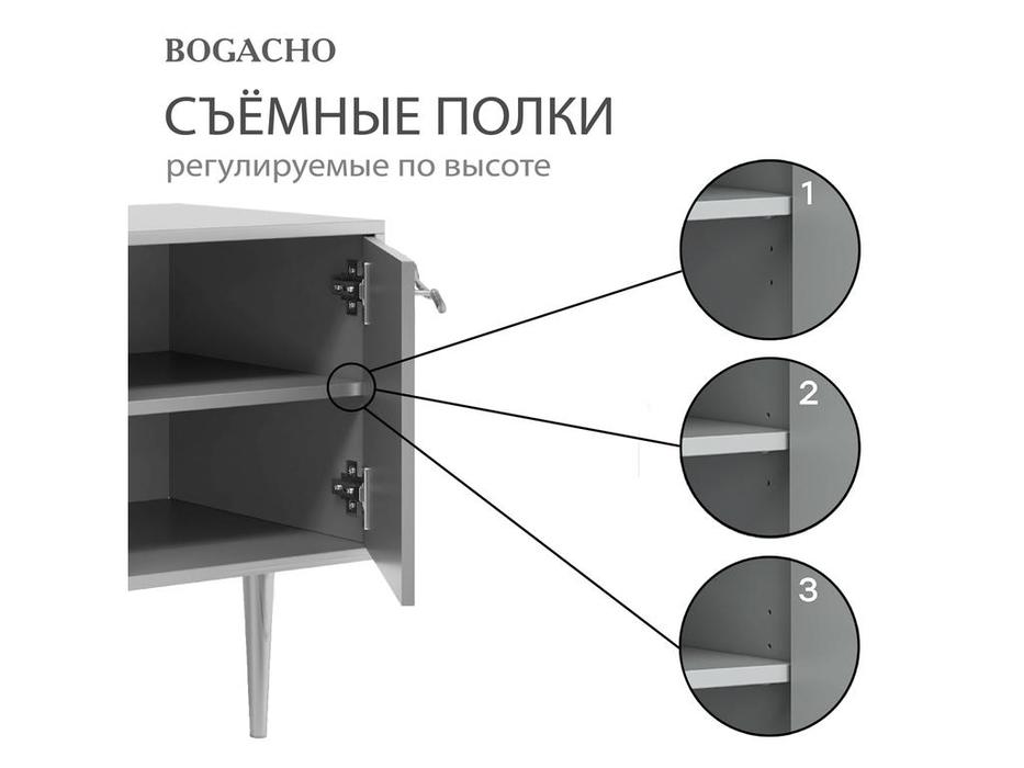 тумба под телевизор Bogacho Арт с дверцами (зеленый)