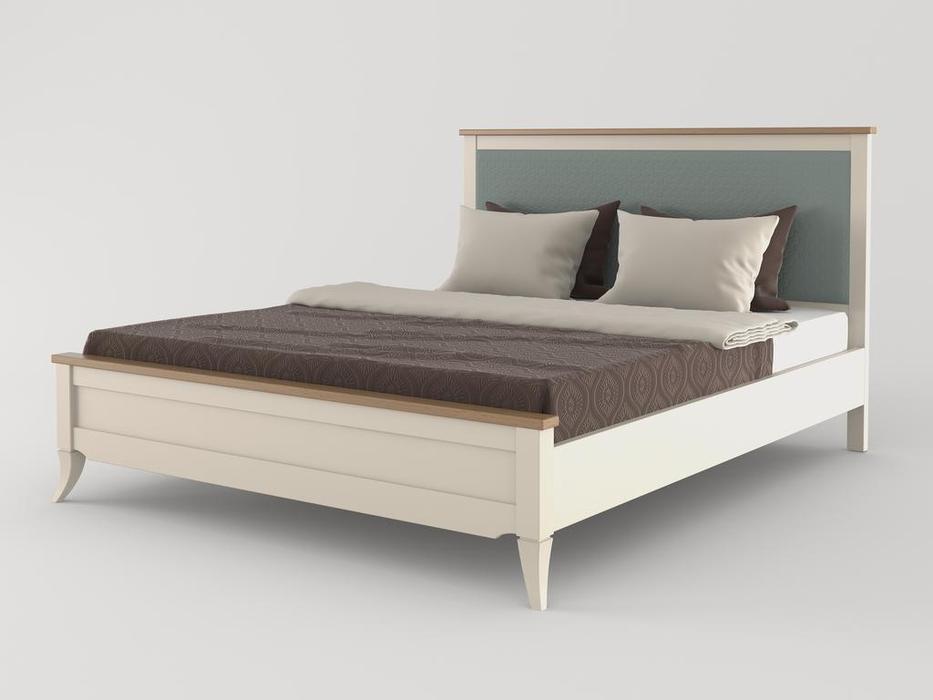 кровать двуспальная МастМур Римини 180х200 с мягкой вставкой (ваниль)