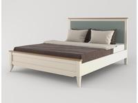 кровать двуспальная МастМур Римини 160х200 с мягкой вставкой (ваниль)
