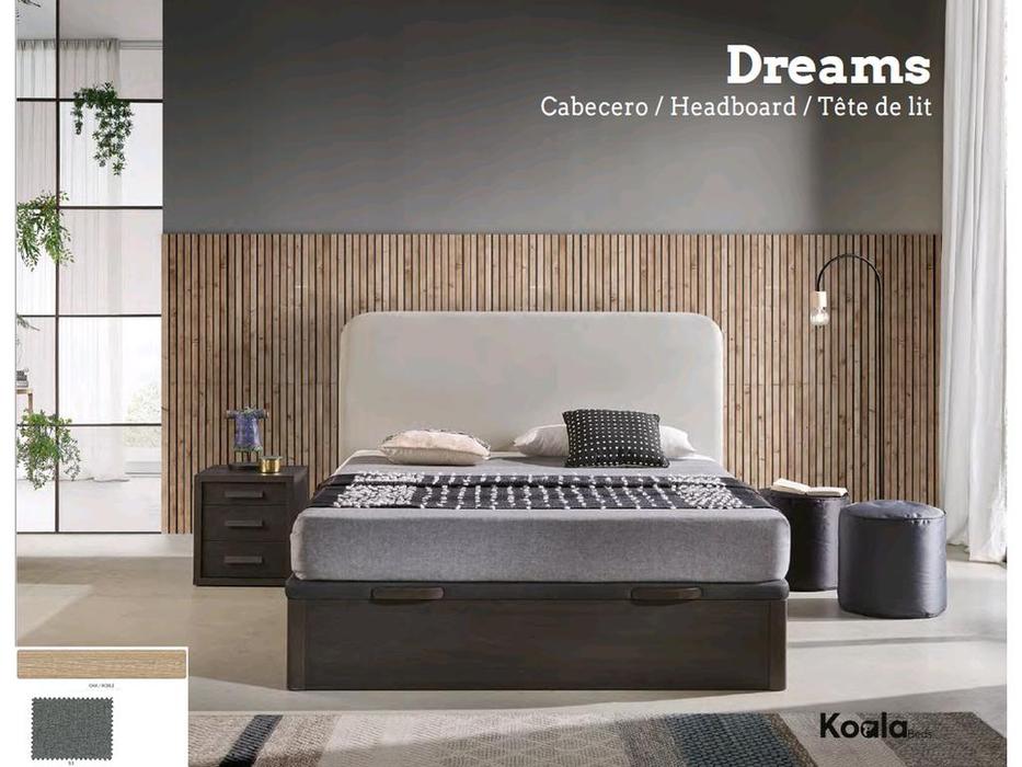 кровать двуспальная Finamar Koala 160х200  с подъемным механизмом (roble)