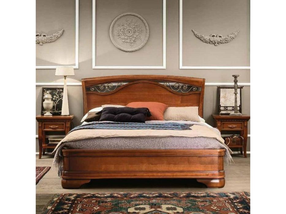 кровать двуспальная Pramo Palazzo Ducale с ковкой 180х200 (вишня)