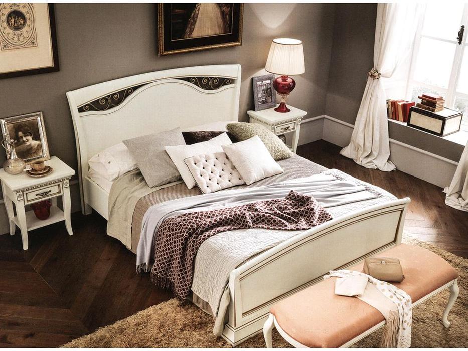 кровать двуспальная Pramo Palazzo Ducale с ковкой 160х200 (белый)