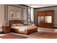 кровать двуспальная Pramo Palazzo Ducale резная 140х200 (вишня)