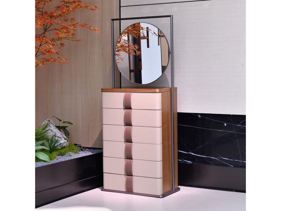 комод STG Yang Chest of Drawers с 6 ящиками и зеркалом (Цвет)